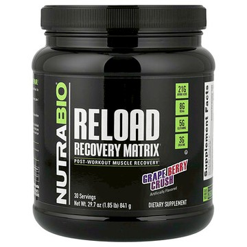NutraBio, Reload 快速復原矩陣，葡萄漿果碎，1.85 磅（841 克）
