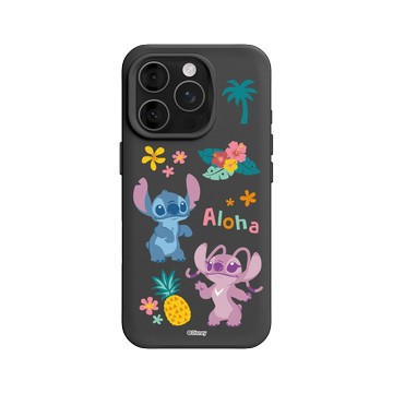iPhone 16 Pro SolidX 黑 - 迪士尼-史迪奇 Disney Stitch - 史迪奇 - 史迪奇與安琪