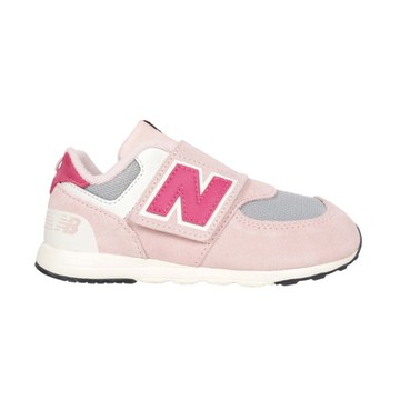 NEWBALANCE 女小童休閒運動鞋-WIDE-574系列 NB 寬楦 NW574KGG 粉桃紅灰