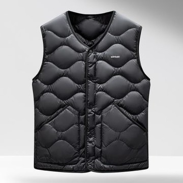 【米蘭精品】現貨+預購 頂級真羽絨外套90%鴨絨羽絨衣秋冬上衣大碼休閒男裝-簡約內搭坎肩男背心2色74mt137