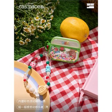 殼空間原創設計新款cas:pace 5th流沙耳機殼適用蘋果Airpodspro1/2/3/4代無線藍牙耳機保護套掛繩小眾高級感