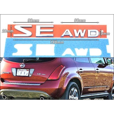 ムラーノZ50【NISSAN】ニッサンMURANO純正USエンブレム-リアSE-AWD文字/USDM北米仕様SEAWDレターマークUSAムラノ350XV-4WD米国4輪駆動  | LINEブランドカタログ