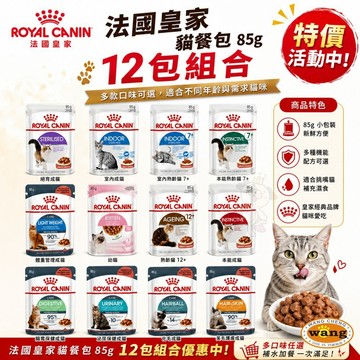 Royal Canin 法國皇家 貓咪主食餐包【12包組】貓主食濕糧 BC34W離乳貓與母貓  貓餐包 貓罐頭=白喵=