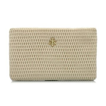 GUERLAIN嬌蘭 logo米色化妝包 (正統公司貨)