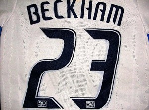 子供用 K038 16 LAギャラクシー BECKHAM*23 ベッカム 白 ゲーム