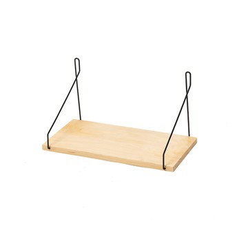 樂嫚妮 牆上可掛式木層板層架置物架-30.2X16.5X15-贈掛勾S