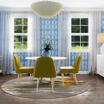 【 山德力】斑駁亮絲圓毯 直徑160cm圓 巴克萊茵