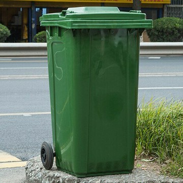 戶外240L翻蓋大號帶蓋掛車分類方形園林四分類環衛塑料垃圾桶批發[DD080109]