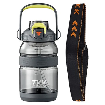 TKK 美國進口Tritan 戶外攀峰運動水壺 (附背帶)-岩石灰  1.2L  1個
