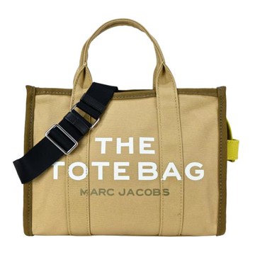 MARC JACOBS THE COLORBLOCK MINI TOTE 拼色印花帆布兩用托特包-迷你/棕黃