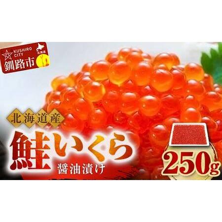 ふるさと納税 北海道産 鮭 いくら 醤油漬け 250g×1パック 北海道 釧路 ふるさと納税 いくら イクラ 丼 ごはんのお供 魚介類 海鮮 魚卵 海産.. 北海道釧路市