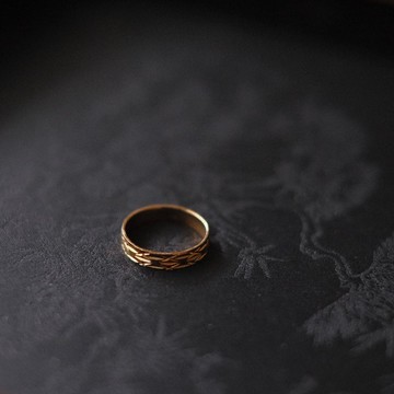 Emerald Gift。拈翠-法國製18K包金戒指-刻面-絕版