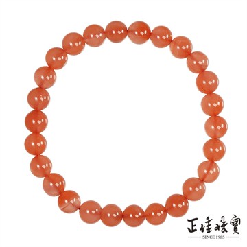【正佳珠寶】南紅瑪瑙 頂級玉化櫻桃紅 6.8-7.3mm 川料南紅瑪瑙手珠
