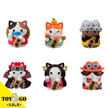 MH MEGA CAT海賊王大咪寶招財貓喵FORTUNE PIRATES中盒6入 玩具e哥84207