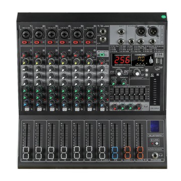 混音器 音頻混音器 音控台 6路混響效果8路均衡調音臺USB混響舞臺7段均衡婚慶KTV混音