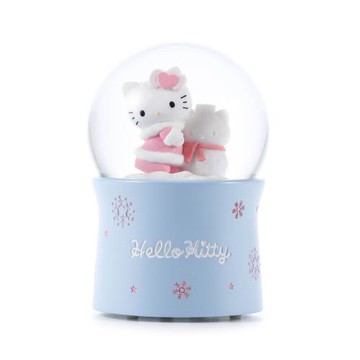 【JARLL讚爾藝術】~三麗鷗 Hello Kitty 堆雪人 水晶球音樂盒 禮物 KT22112