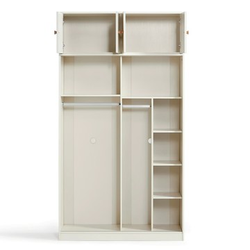 hoi!林氏木業北歐小戶型1.2M滑門衣櫃 LS466-白色 (附頂櫃)