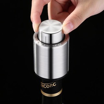 【PUSH!】餐具用品304不銹鋼真空酒塞矽膠葡萄酒香檳紅酒瓶塞紅酒塞D284