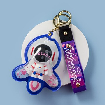 創意太空人鑰匙扣掛件網紅個性手繩汽車鏈匙圈環男女情侶書包掛飾