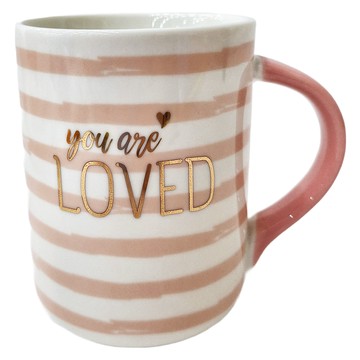 Caldo 卡朵生活 愛是一切粉系情人馬克杯  條紋 粉色  1個