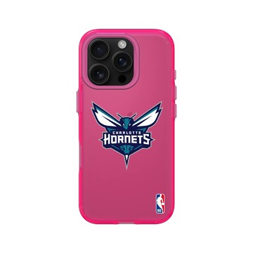 iPhone 16 Pro Clear 粉漾桃 - NBA - Logo-夏洛特黃蜂 Charlotte Hornets
