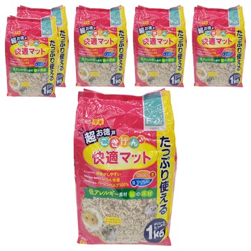 GEX 小動物舒適紙墊料  1000g  6袋