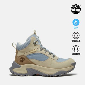 Timberland官方旗艦 女款淺米色Mt. Maddsen Peak防水中筒健行鞋|A41Q8ER3