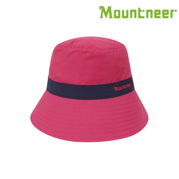 Mountneer 中性透氣抗UV收納帽 11H32｜30桃紅/丈青