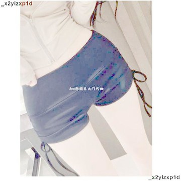【辣妹短褲】女裝 夏季 新品 純色 抽繩 洋氣 超短 百搭 顯瘦 苗條 身材 短褲 女 辣妹女裝 辣妹短褲 女裝短褲 顯
