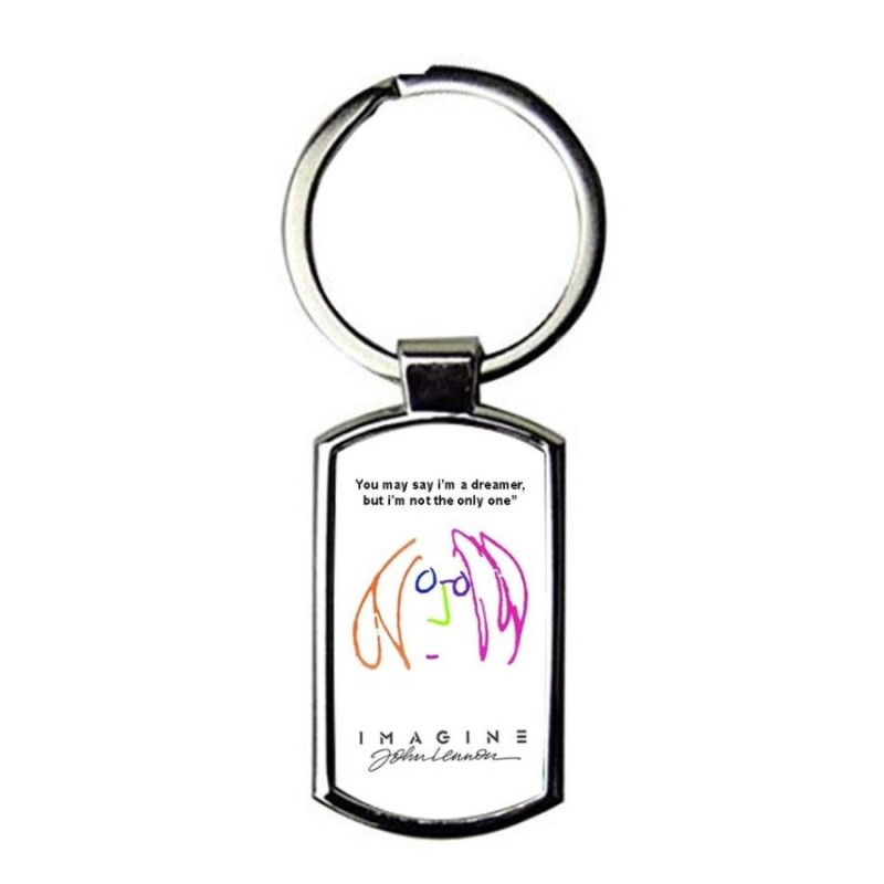 限定!Metal Keychain/キーホルダー/メタル/キーチェーン/キーリング【John Lennon/ジョン・レノン】Beatles/ビートルズ/ロックバンド-2  | LINEショッピング