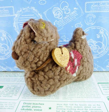 【震撼精品百貨】日本日式精品 狗DOG 絨毛玩偶-深咖啡毛-捲毛 震撼日式精品百貨