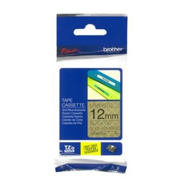 【Brother 兄弟】TZe-MPGG31 原廠創意護貝標籤帶 12mm 金色年華 黑字