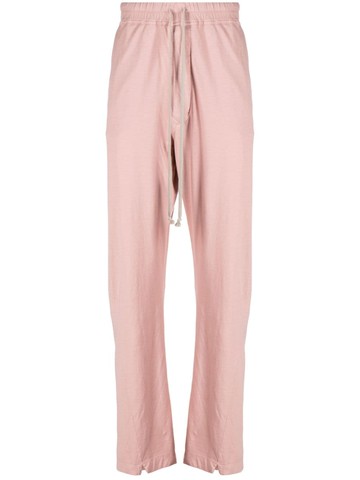 Rick Owens DRKSHDW - straight-leg drawstring-waistband trousers - men - Cotton - M - Pink
