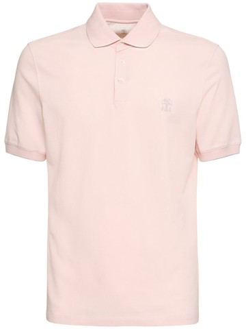 Cotton Piquet Logo Polo
