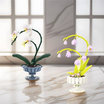 磚也花語高顏值女生拼裝擺件益智玩具生日禮物女孩2025新款代發