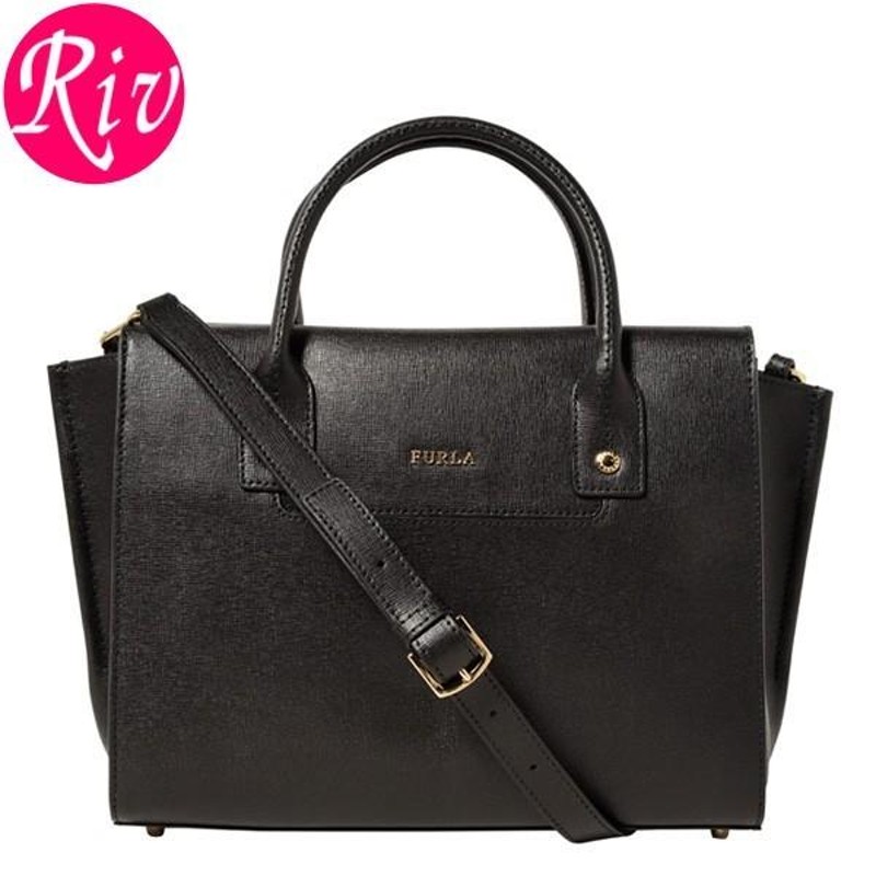 フルラ バッグ FURLA ショルダーバッグ 2way LINDA M CARRYALL ブラック レザー 820641 | LINEショッピング