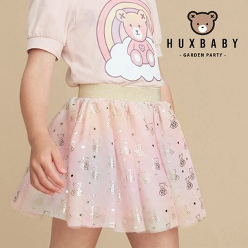 澳洲 Huxbaby 粉紅雲彩小熊仙子柔紗澎澎裙