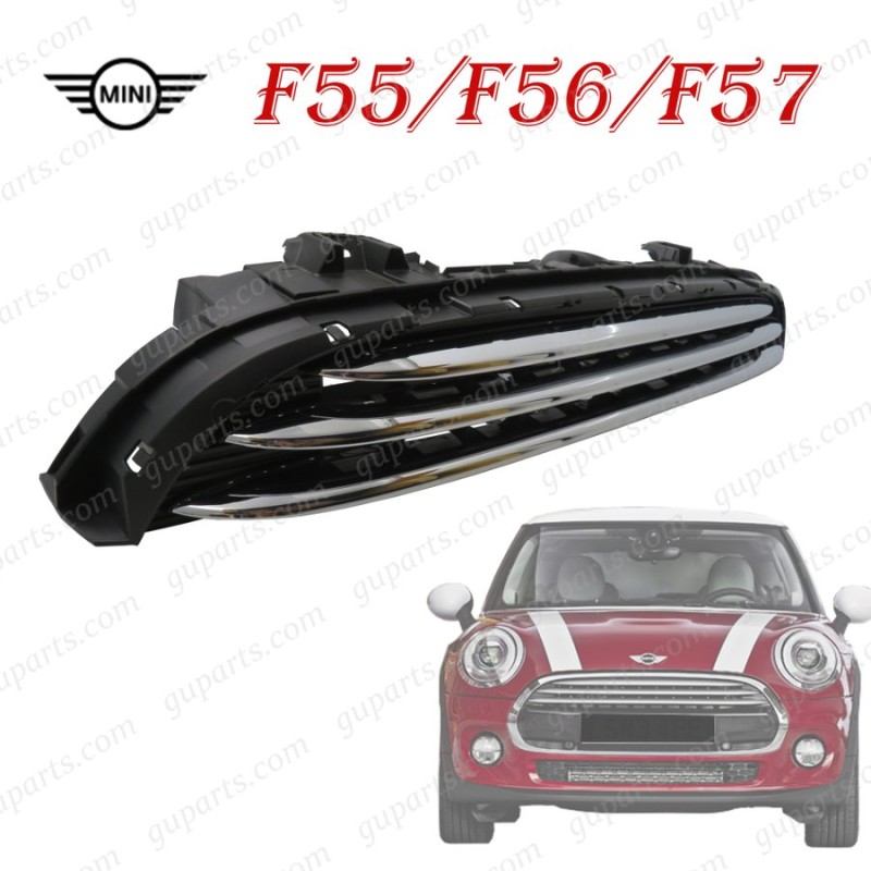 MINI F55 F56 F57 2014〜 フロント グリル トリム クローム メッキ