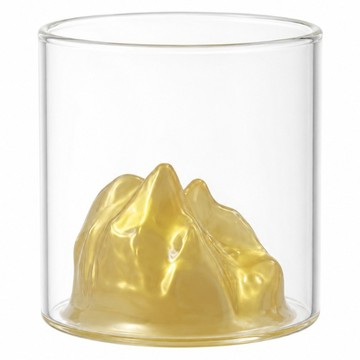 BRAVOMART 觀山威士忌酒杯 金色 300ml  1個  11 x 7.5 x 9.5cm