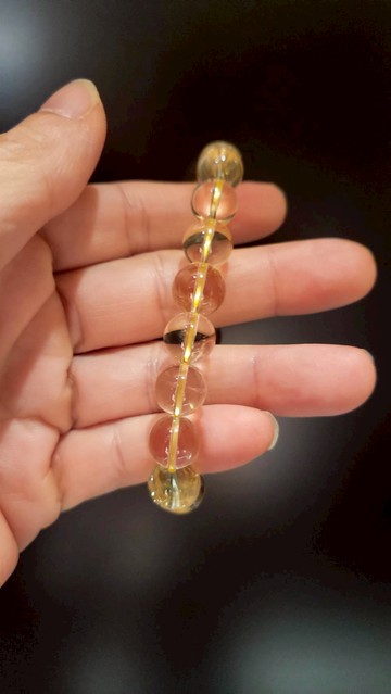 【轉運水晶】4A清料黃水晶手珠 10mm  正財 招財