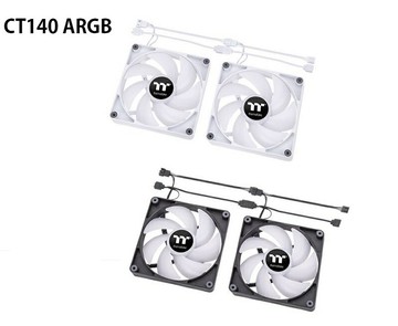 【獨家！另享10%回饋】曜越 CT140 ARGB 散熱風扇/二入/黑色CL-F150-PL14SW-A/白色CL-F154-PL14SW-A