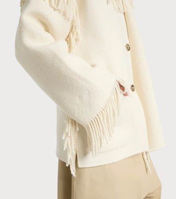 Toteme Fringed wool-blend scarf jacket