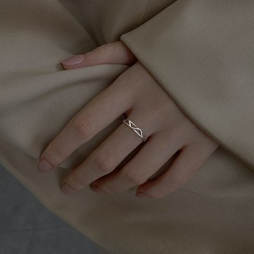 純銀閨蜜戒指女ins潮酷百變三人款網紅關節戒冷淡一套搞怪銀素圈