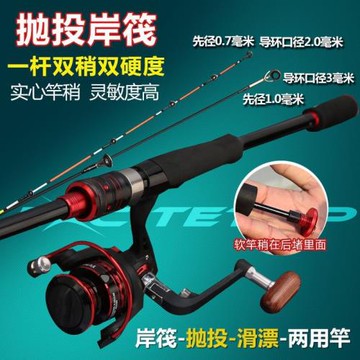 筏釣竿岸筏竿路亞竿軟尾筏竿岸拋竿遠投竿兩用竿筏竿套裝漁具全套