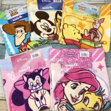 日本進口 正版 迪士尼系列 滿版印花 大方巾 擦手巾-2條/組｜小鶴日貨
