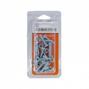 324傘頭機械牙附帽5/32x3/4"