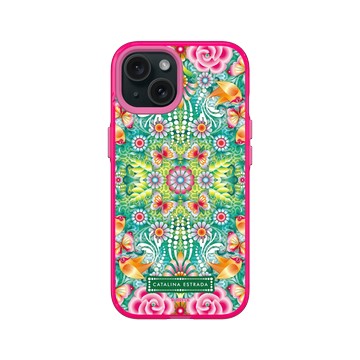 iPhone 15 Clear 粉漾桃 - Catalina Estrada - Turquoise Jungle