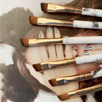 大理石斜頭陰影刷 眼影刷 鼻影刷 眼部化妝刷工具 單支獨立包裝