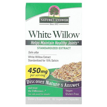 Nature's Answer, 白柳，450 毫克，60 粒素食膠囊