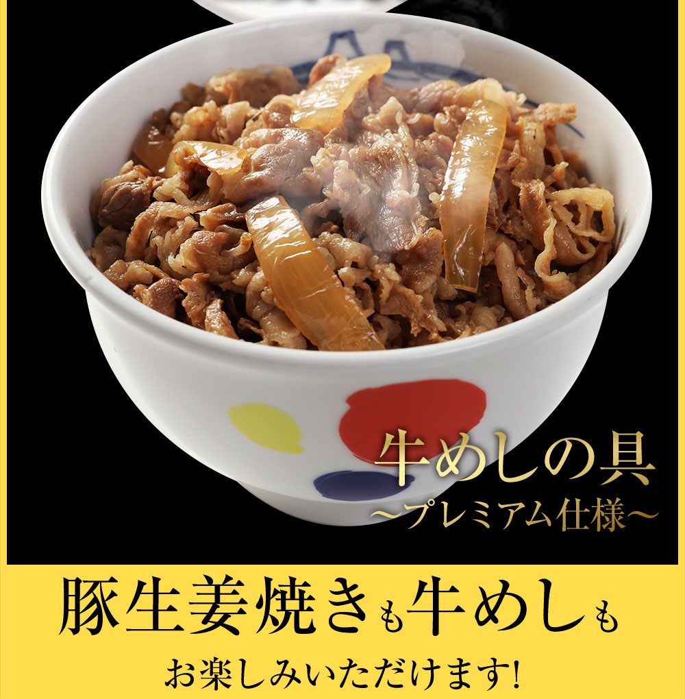 牛丼 牛丼の具  松屋 松屋 豚生姜焼き＆プレミアム仕様牛めし30食セット（豚生姜焼き ×5 プレミアム仕様牛めし×25） 牛丼 肉 仕送り 業務用 食品 まつや